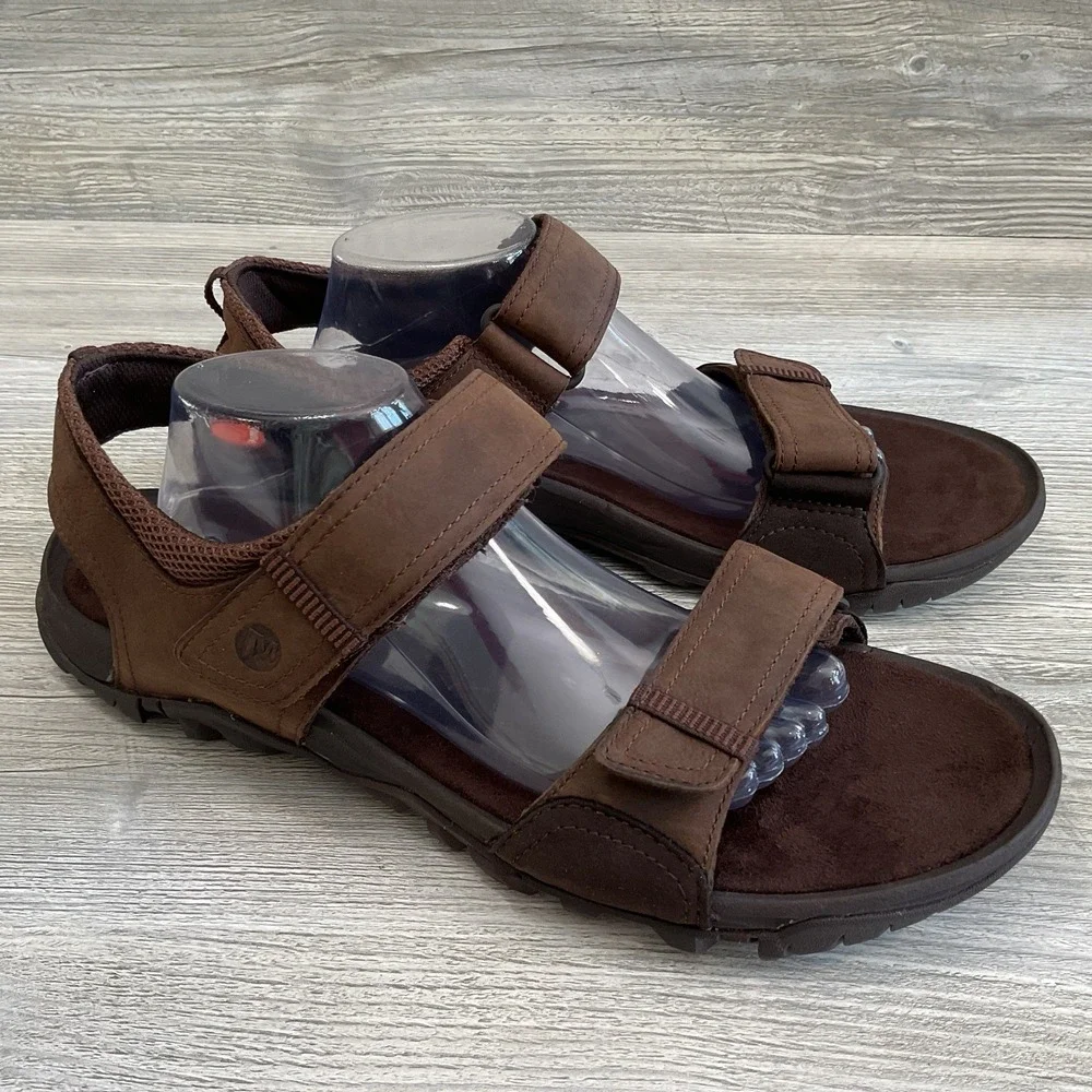 Merrell Mens Dark earth Sandspur Oak Sport Sandals Outdoorsman Brown Size 14